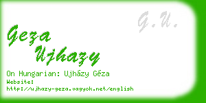 geza ujhazy business card