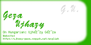 geza ujhazy business card